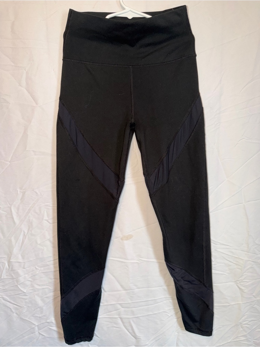aerie Black High-Waist Leggings with Paneled Insets